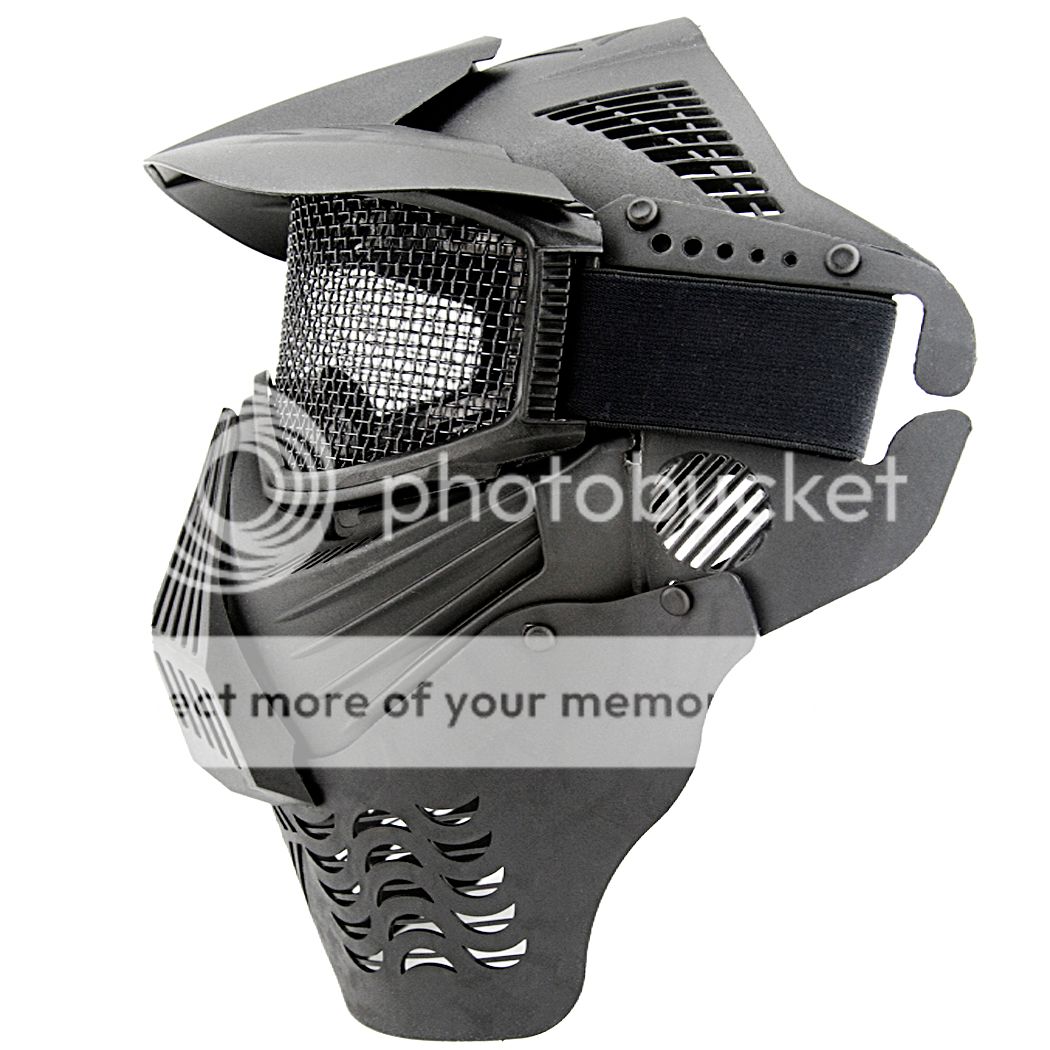 EZ FIT AIRSOFT FULL FACE MASK w/ WIRE MESH LENS Vented Helmet Eye